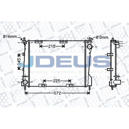 Foto Radiador, refrigeración del motor JDEUS 023M80