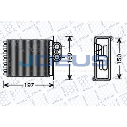 Photo Heat Exchanger, interior heating JDEUS 217M83