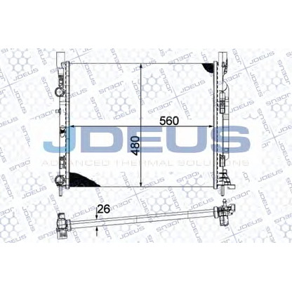 Photo Radiator, engine cooling JDEUS 023M94