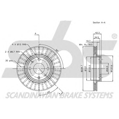 Photo Brake Disc sbs 1815202341