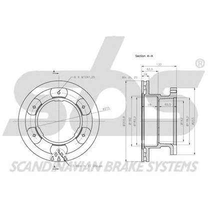 Photo Disque de frein sbs 1815202362