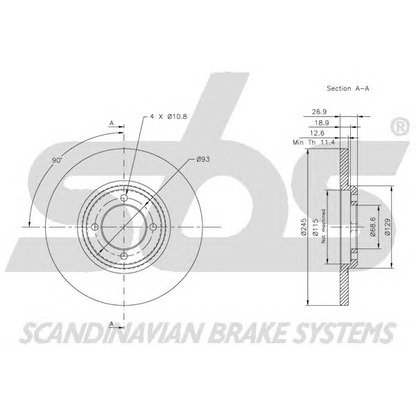 Foto Bremsscheibe sbs 1815202520