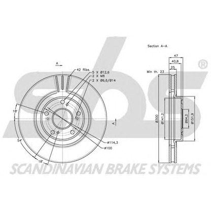 Photo Disque de frein sbs 1815202635