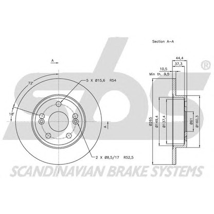 Foto Bremsscheibe sbs 1815203934