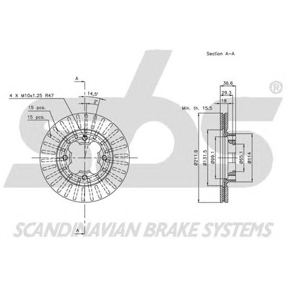 Foto Bremsscheibe sbs 1815204410