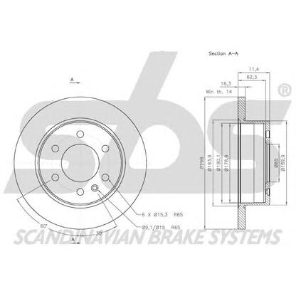 Photo Disque de frein sbs 18152047122