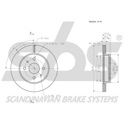 Foto Bremsscheibe sbs 1815205114