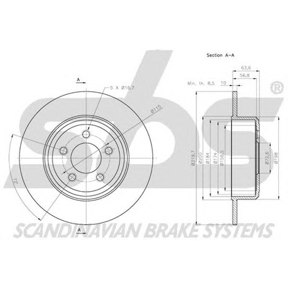 Foto Bremsscheibe sbs 1815209323