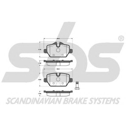 Photo Brake Pad Set, disc brake sbs 1501221530