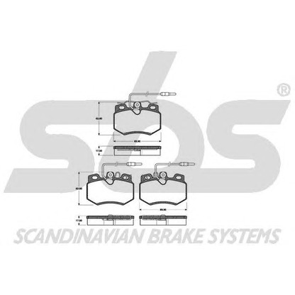 Photo Brake Pad Set, disc brake sbs 1501221942