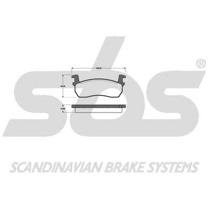 Photo Brake Pad Set, disc brake sbs 1501222204