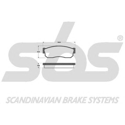Photo Brake Pad Set, disc brake sbs 1501222207