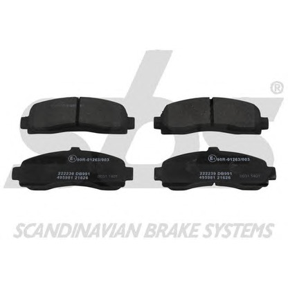 Photo Brake Pad Set, disc brake sbs 1501222239
