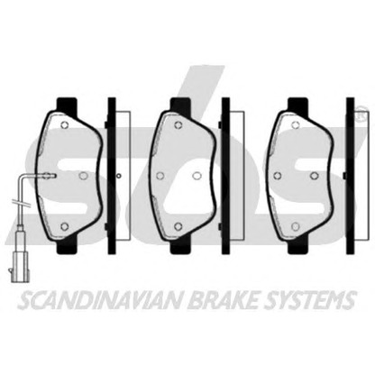 Photo Brake Pad Set, disc brake sbs 1501222365