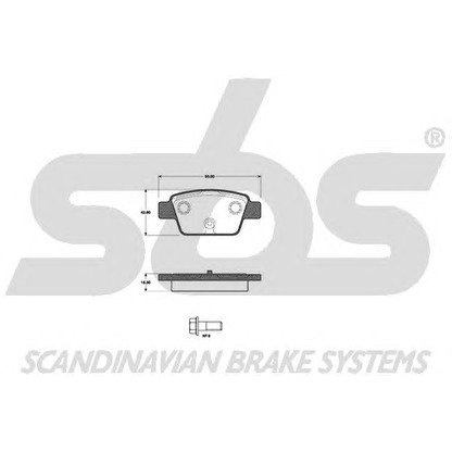 Photo Brake Pad Set, disc brake sbs 1501222366