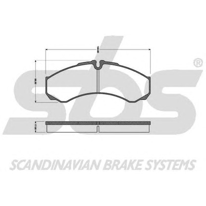 Photo Brake Pad Set, disc brake sbs 1501222367