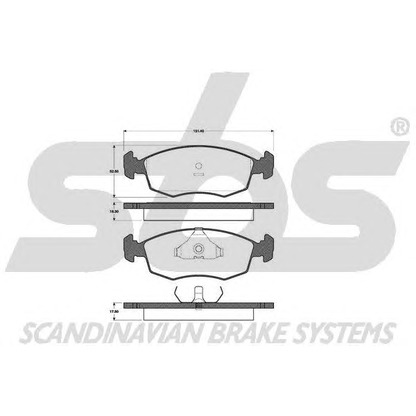 Photo Brake Pad Set, disc brake sbs 1501222516