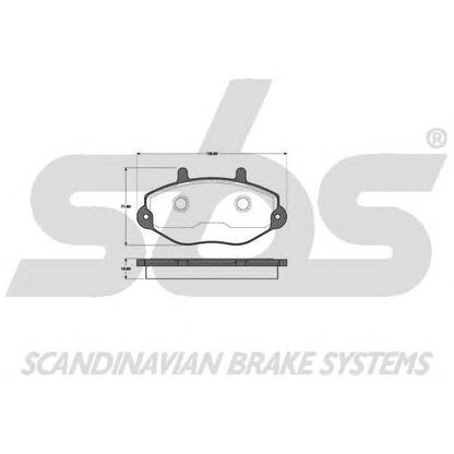 Photo Brake Pad Set, disc brake sbs 1501222522