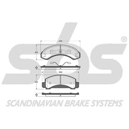 Photo Brake Pad Set, disc brake sbs 1501222547