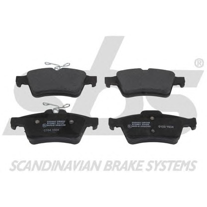 Photo Brake Pad Set, disc brake sbs 1501222562