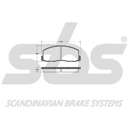 Photo Brake Pad Set, disc brake sbs 1501223004