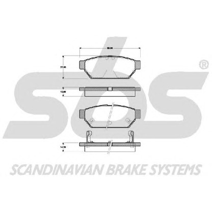 Photo Brake Pad Set, disc brake sbs 1501223022