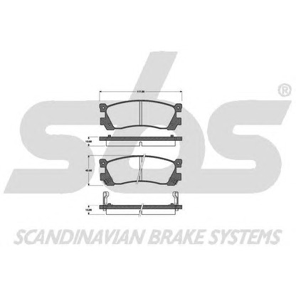 Photo Brake Pad Set, disc brake sbs 1501223217