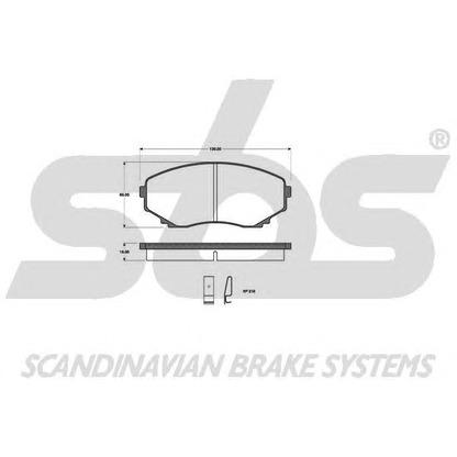 Photo Brake Pad Set, disc brake sbs 1501223238