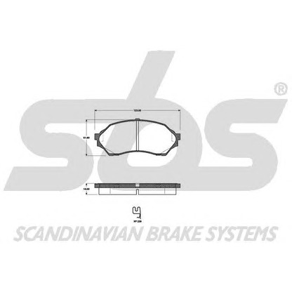 Photo Brake Pad Set, disc brake sbs 1501223239