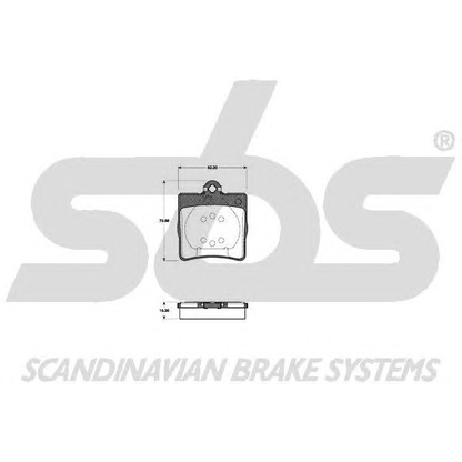 Photo Brake Pad Set, disc brake sbs 1501223335