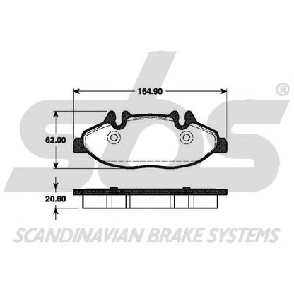 Photo Brake Pad Set, disc brake sbs 1501223351