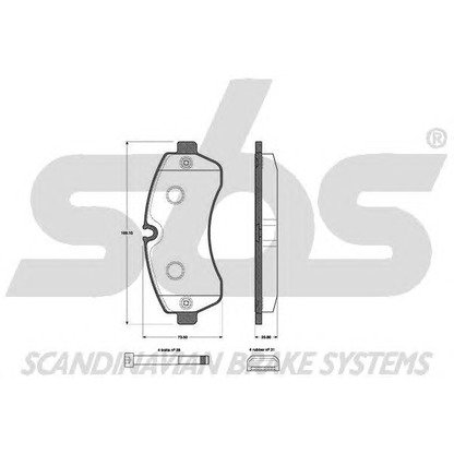Photo Brake Pad Set, disc brake sbs 1501223364