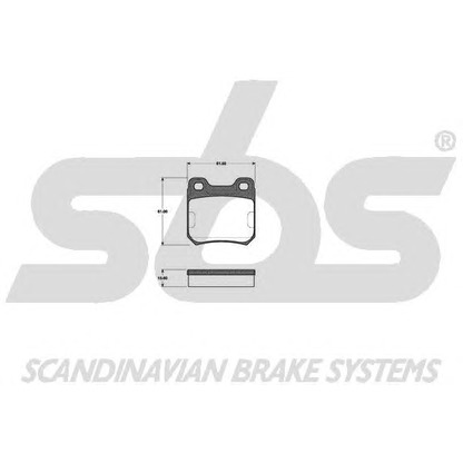 Photo Brake Pad Set, disc brake sbs 1501223603