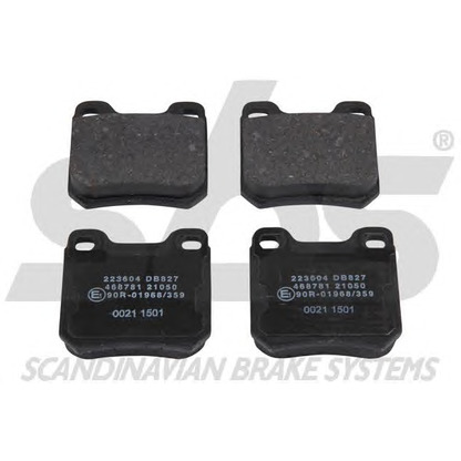 Photo Brake Pad Set, disc brake sbs 1501223604