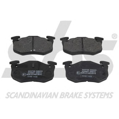 Photo Brake Pad Set, disc brake sbs 1501223728