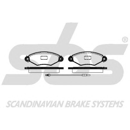 Photo Brake Pad Set, disc brake sbs 1501223957