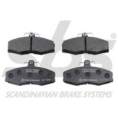 Photo Brake Pad Set, disc brake sbs 1501224303