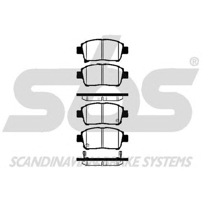 Photo Brake Pad Set, disc brake sbs 1501224558