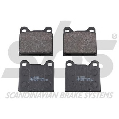 Photo Brake Pad Set, disc brake sbs 1501224806