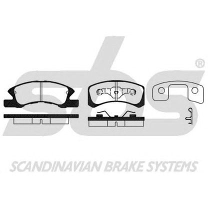 Photo Brake Pad Set, disc brake sbs 1501225114
