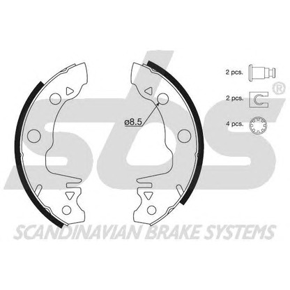 Фото Комплект тормозных колодок sbs 18492799228