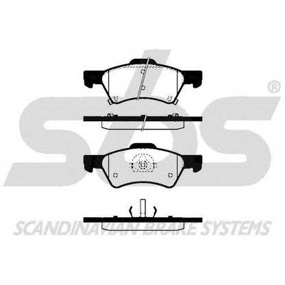 Photo Brake Pad Set, disc brake sbs 1501229320