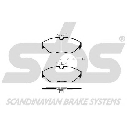 Photo Brake Pad Set, disc brake sbs 1501229974