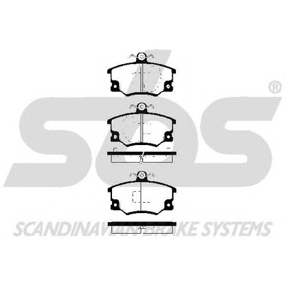 Photo Brake Pad Set, disc brake sbs 1501229982