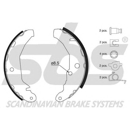 Foto Juego de zapatas de frenos sbs 18492725408