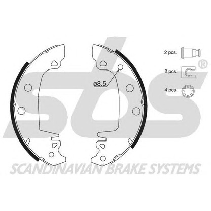 Foto Juego de zapatas de frenos sbs 18492799490