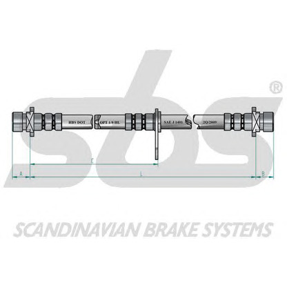 Фото Тормозной шланг sbs 1330852657