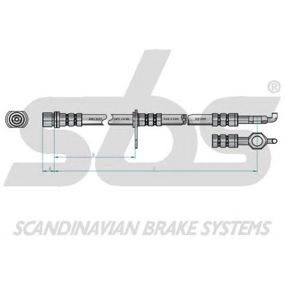 Foto Tubo flexible de frenos sbs 13308545149