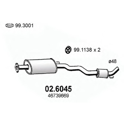 Photo Middle Silencer ASSO 026045