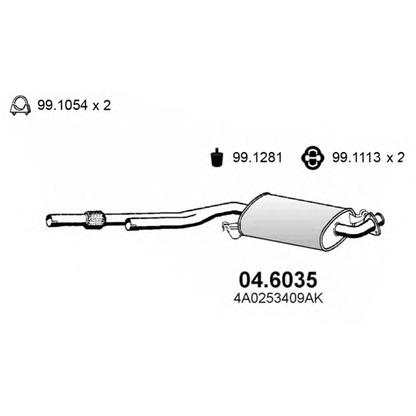 Photo Middle Silencer ASSO 046035